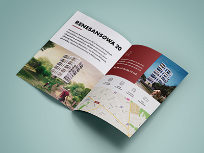 Dev brochure design developer housing estate mockup poland print