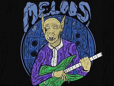 melods branding dark art design graphic design horror illustration psychedelic