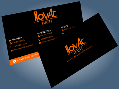 Novac Haiti Business Card business card design graphic