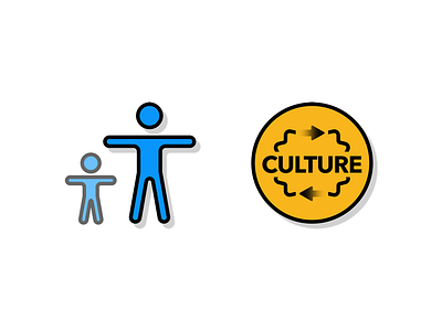 Growth & Cultural Exchange assets icons illustration