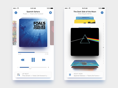 Music Player app design foals got bored music music player pink floyd the dark side of the moon ui