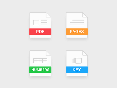 Files documents file types files formats icons