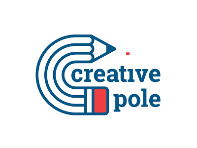 Logo - Creative Pole agency brand creative identity logo pencil