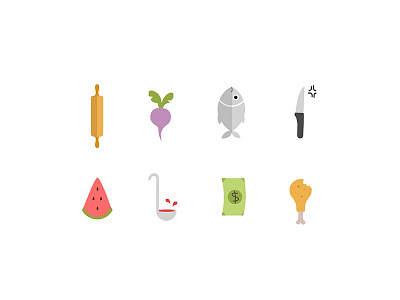 A few icons for a cooking blog