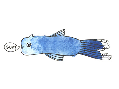 Fishy illustrations animal art fish graphic design illustration print sea water