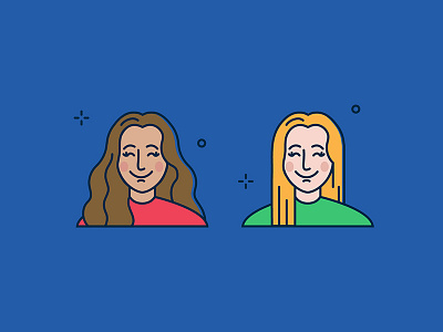 Sisters - Icon set on Behance behance design family gif girls happy icon line love relationship siblings sister
