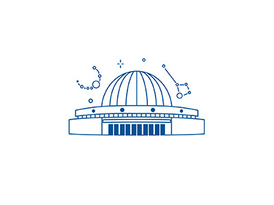 Budapest Planetarium archi love architecture building city icon line night planetarium sky space stars