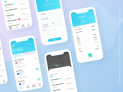 Collection management. gradient isometric layout mobile prototype ui ux