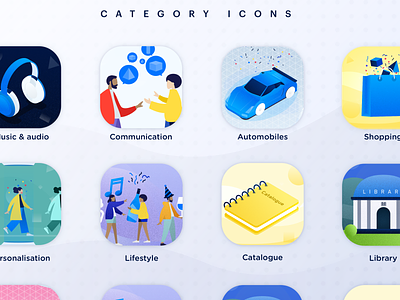 Icons automomobile catalogue communication design icons illustration library lifestyle music shopping ui vector