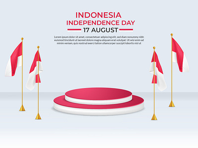 indoensia background 17 august day illustration indoensia background indonesia independence day podium sale special vector