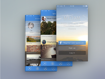 Metam app appdesign design hyperisland mockup ui ux