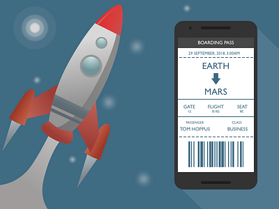 Daily UI Day 024 - Boarding Pass