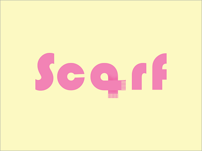 Scarf: Typography Word Play design font graphics illustration photoshop pink typography illustrator logotype yellow