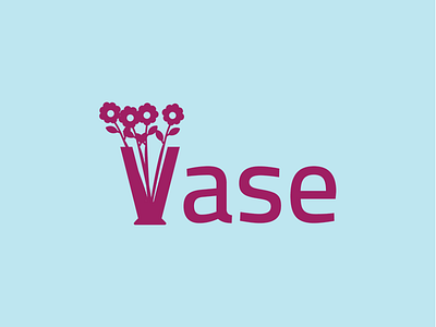 Vase: Typography Word Play design font illustration logo logotype magenta typography vase