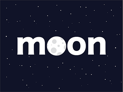 Moon: Typography word Play design font graphic illustration typography