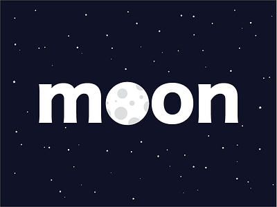 Moon: Typography word Play