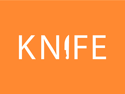 Knife: Typography Word Play font illustration illustrator knife logo logotype typography