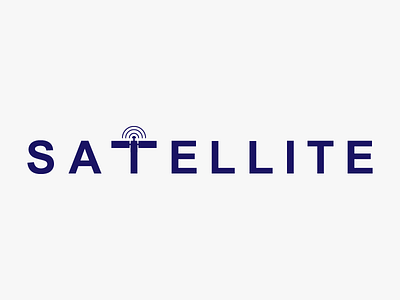 Satellite: Typography Word Play design font illustration logo logotype satellite typography