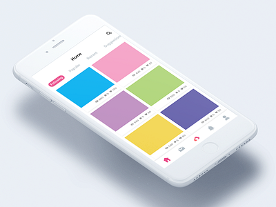 Dribbble Home Screen 