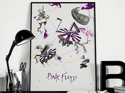 Pink Floyd collage floyd pink purple