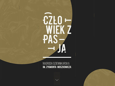 czlowiek z pasją - man with passion abstract award journalist logotype typography writer