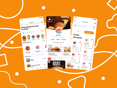 Food App UI app application branding delivery design dmm dribbble food graphic design illustration indonesia multimedia orange rpl tkj ui ux
