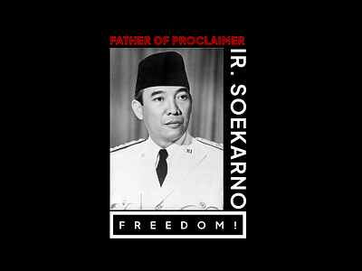 Soekarno 1945 app application branding delivery design dribbble history illustration indonesia logo poster proclaimer