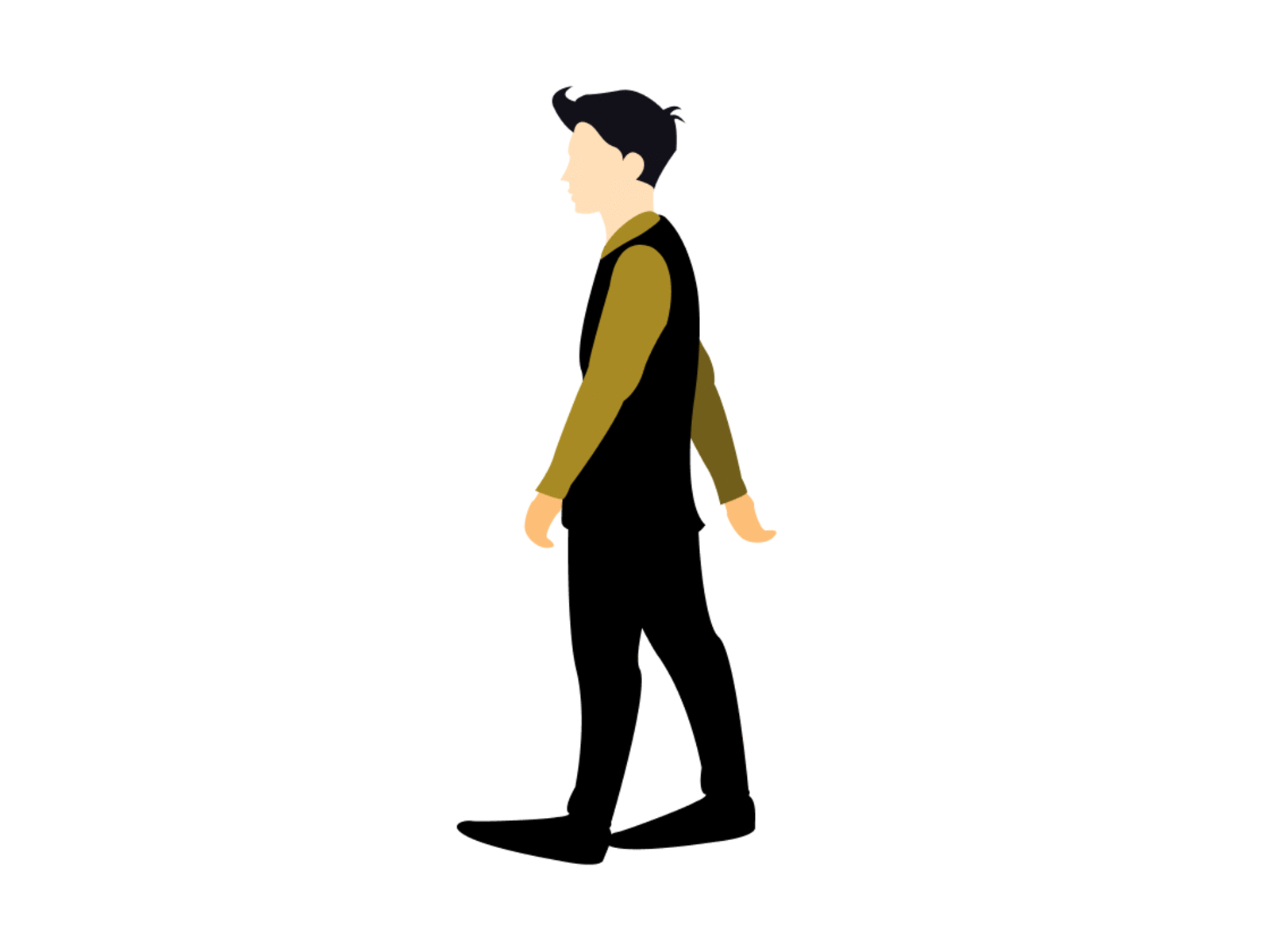 Walking Man 3d animation design illustration vector