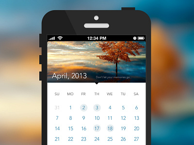 Mark Today animation calendar iphone