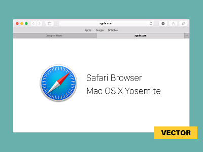 Vector Safari Browser Tempate browser free freebie mac safari template vector yosemite