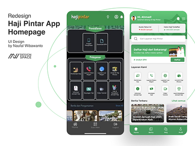 Haji Pintar App Homepage - Redesign app redesign hajj mobileapp simpleuidesign ui design ui redesign uiux design
