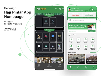 Haji Pintar App Homepage - Redesign