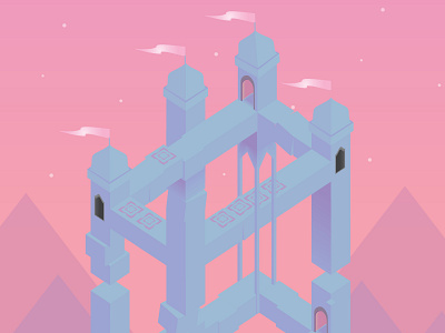 Castle design graphic design illustration isometric