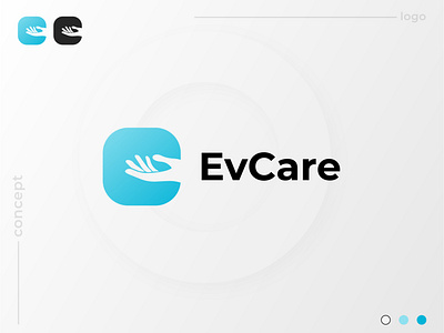 EvCare Logo Design | Health App blue care health trending