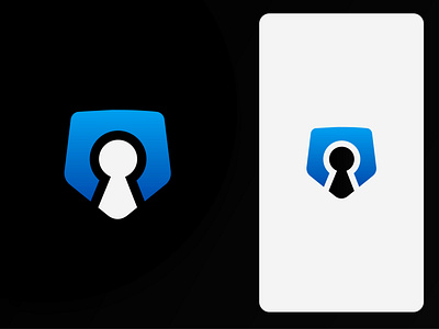 Authentication App Logo Design authenticator black blue safety security trending white