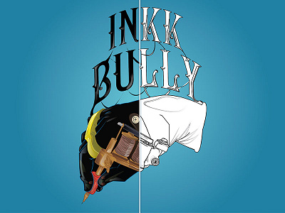 Inkk Bully Branding Illustration. 2d app debut design flat icon illustration lettering logo typography vector