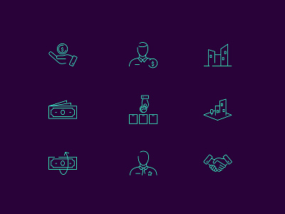 Financial Services Icons branding graphic design illustration logo