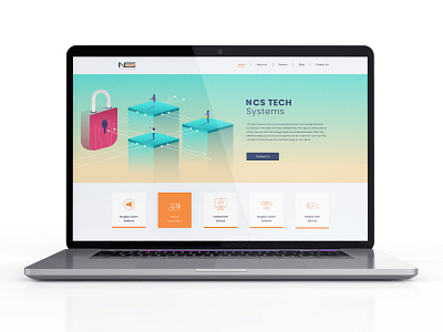 Landing Page NCS Tech branding design illustration ui ux