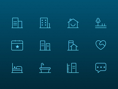 Real Estate icons design icon iconography illustration ui vector