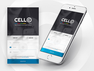 Daily UI #001 // Sign Up cell c dailyui mobile sign up ui ux