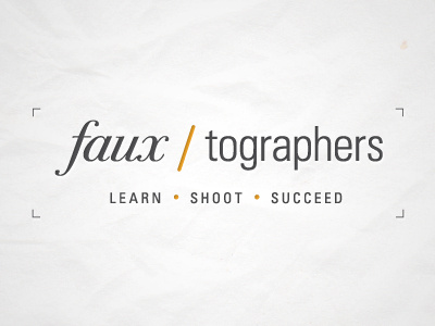 Faux / tographers branding design logo