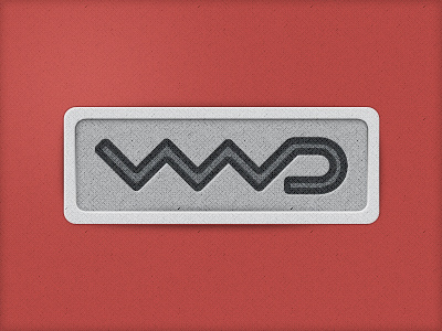 VWD Continuous logo letterpress logo pattern red texture