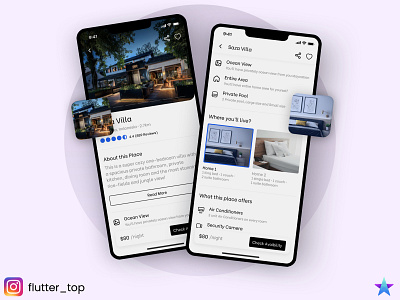 Hotel Booking App UI android appdeveloper appdevelopment branding design flutter fluttertop graphic design illustration logo