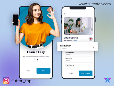 UI/UX Design. android androiddeveloper appdeveloper bestdesign coder dart elarning app flutter flutterapp flutterbest flutterdev flutterdeveloper graphicdesign ios iosdeveloper mobileappdevelopment uikit uiuiux