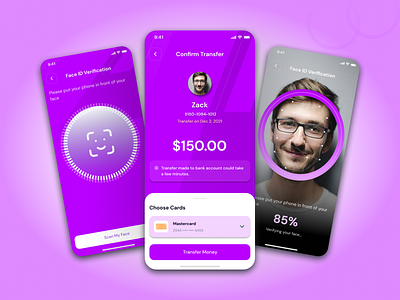 Money Transfer App #1 android app appdesign camera faceid flutter fluttertop logo money payments scan secure
