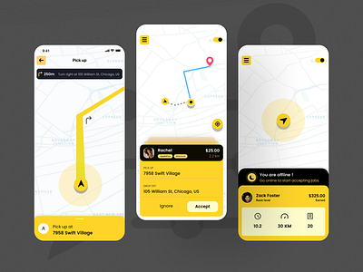 Taxi DriverApp UI #2