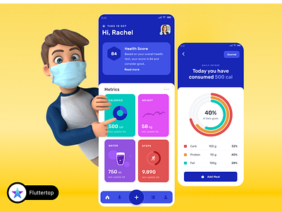 Health App ❤️‍🩹 UI (Light) #1 appdesign appdevelopment appui calories doctor dr health health meter mobileapp new trend ui uiux water