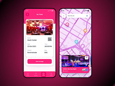 Event Booking App booking clean design clean ui design dribbble event mobile mobile app mobile app design mobile design mobile ui new pink popular shot responsive design ticket ui uiux ux