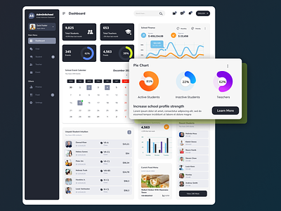 School Admin Dashboard UI