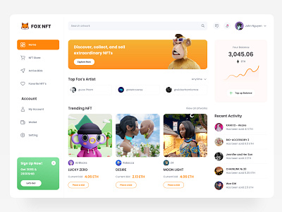 NFT Marketplace Dashboard